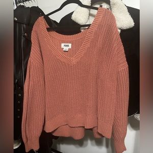 Pink off the shoulder sweater